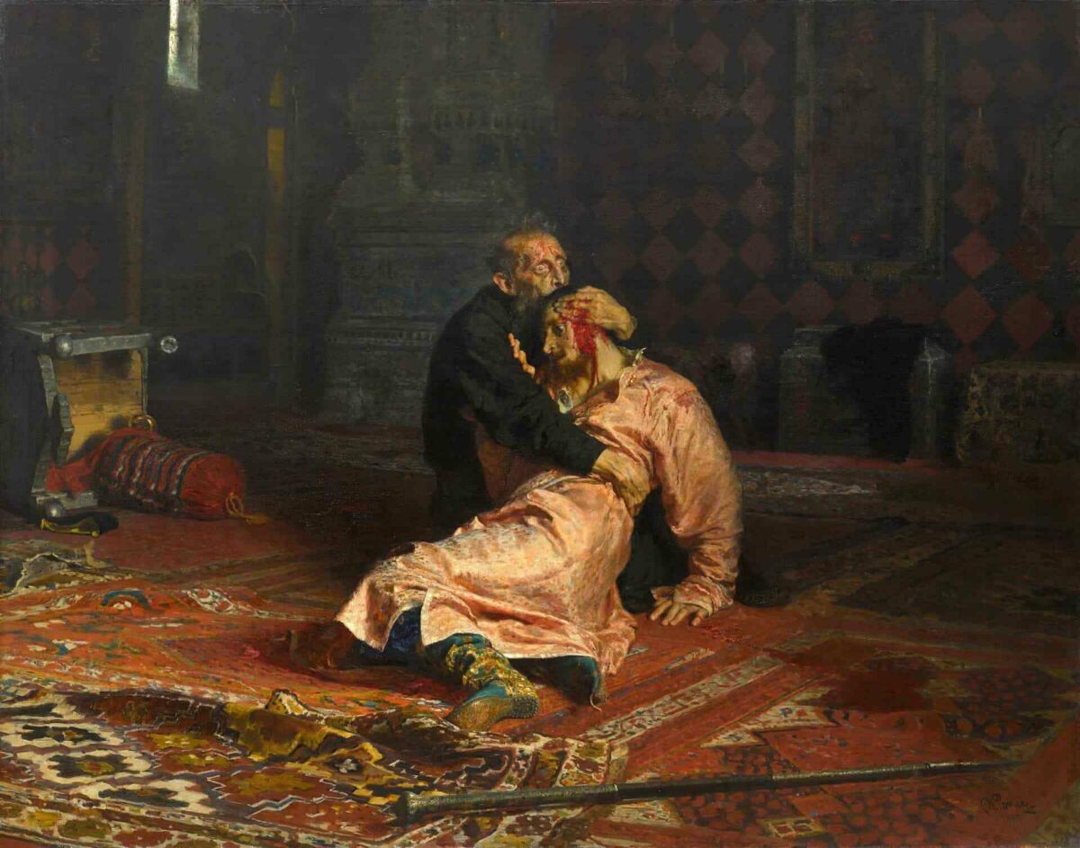 Иван Грозный и сын его Иван 16 ноября 1581 года &mdash; картина Ильи Репина, 1885 год
