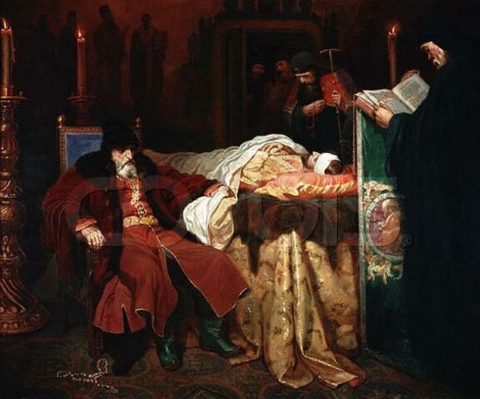 Иван Грозный у тела убитого сына &mdash; картина Вячеслава Шварца, 1864 год