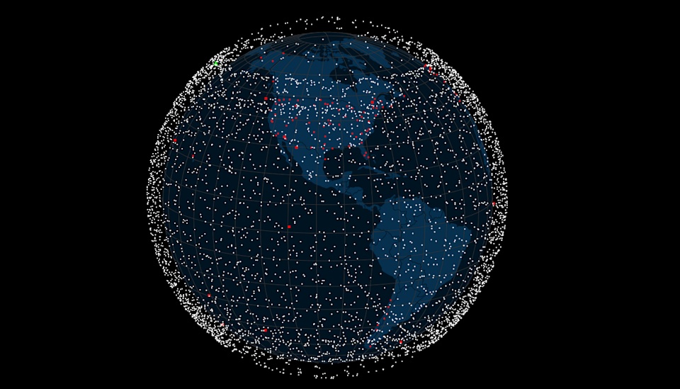 Спутниковая группировка Starlink на низкой околоземной орбите
