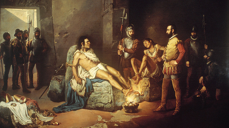 Картина Леандро Исагирре &laquo;El suplicio de Cuauht&eacute;moc&raquo; (1892&ndash;1893