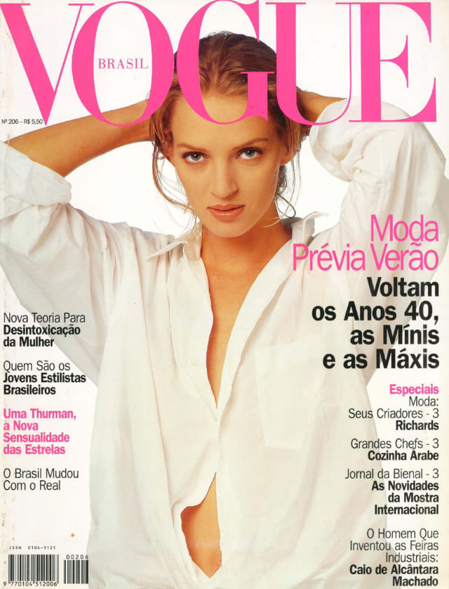 Ума Турман на обложке Vogue Brasil, сентябрь 1994