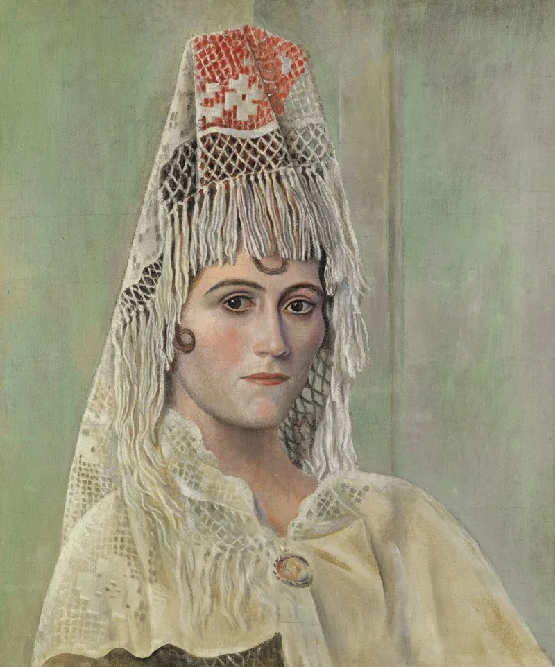 Ольга Хохлова в мантилье, 1917 год