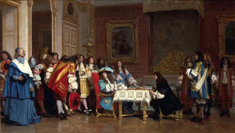 Мольер у Людовика XIV. Художник Жером Жан-Леон, 1863 год