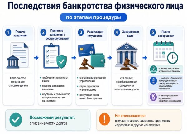 Последствия банкротства физлица: риски и ограничения
