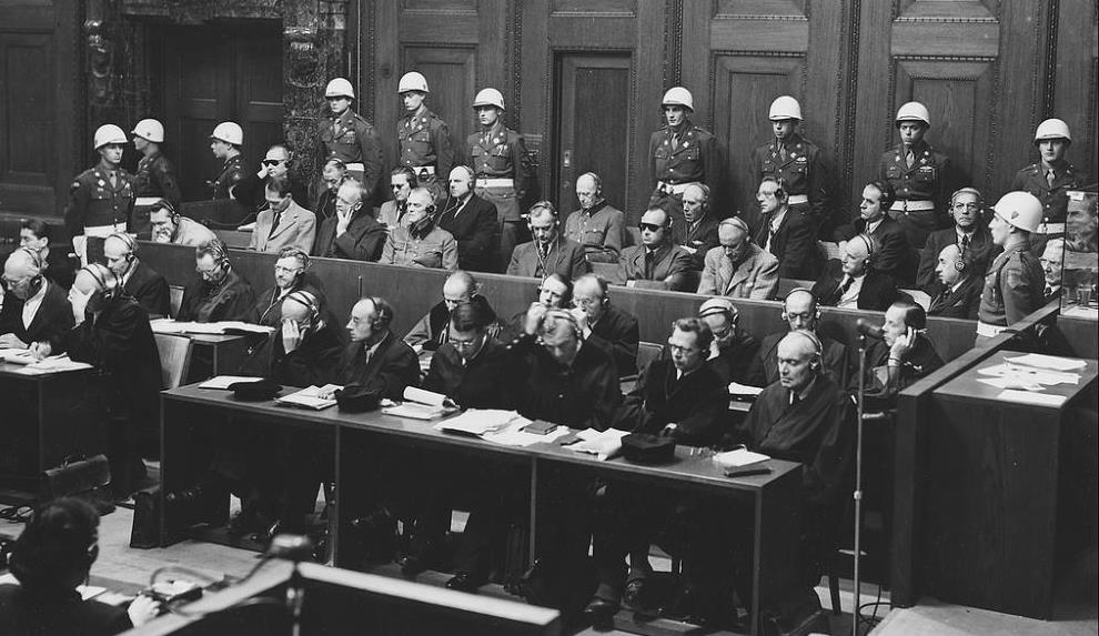 Подсудимые на Нюрнбергском процессе, 1946 год, фото Евгения Халдея