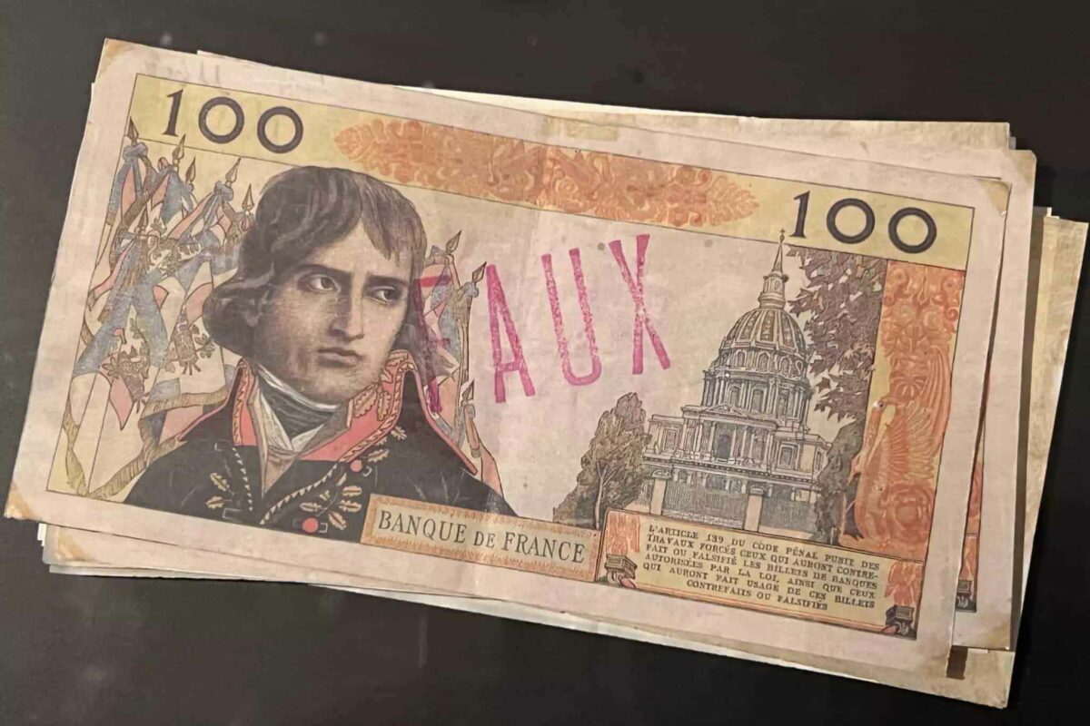 Помеченные Банком Франции поддельные купюры &laquo;Бонапарт&raquo; работы Боярского