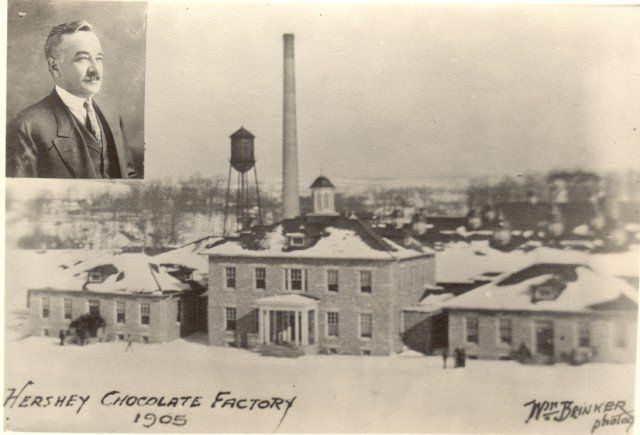 Завод Херши в Пенсильвании, 1905 год, крупнейшая шоколадная фабрика мира на тот момент