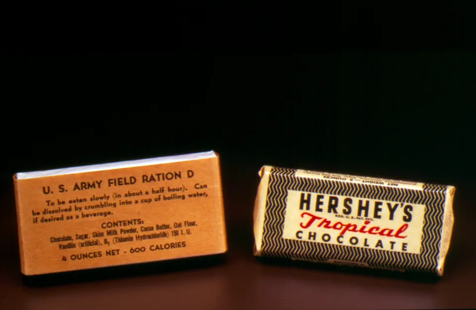 Плитка &laquo;Рацион D&raquo; компании Hershey для американских солдат, Вторая мировая война