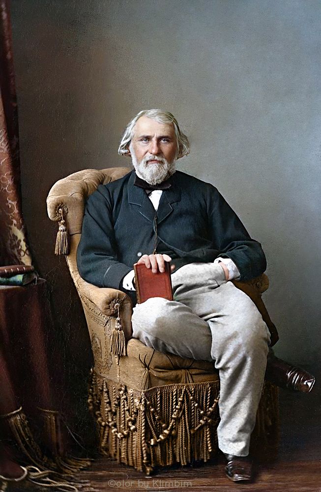 Ivan turgenev Иван Тургенев Колоризированое фото