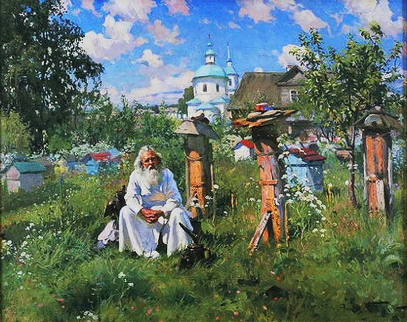 Александр Маковский. На пасеке. 1916. Воронежский областной художественный музей