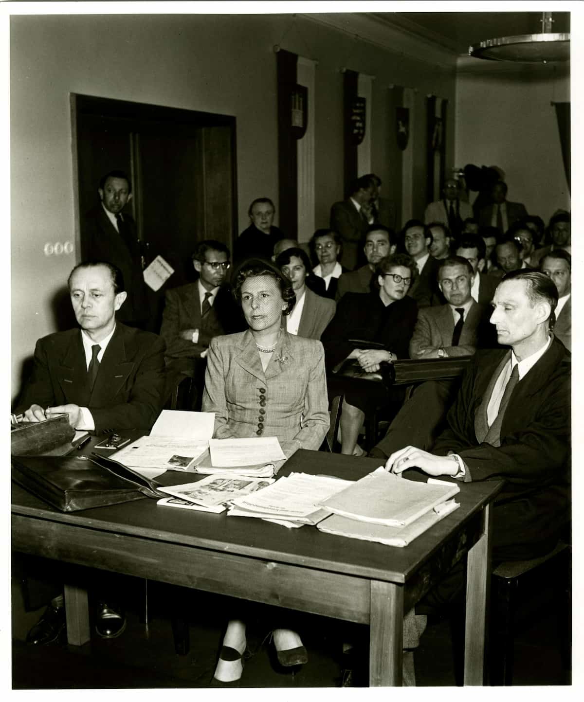 Лени Рифеншталь на денацификационном процессе в Западном Берлине, 1952