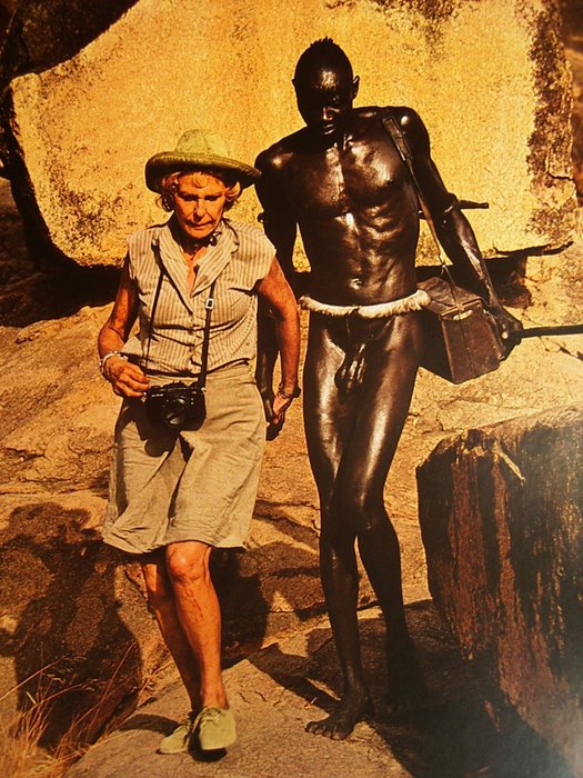 Лени Рифеншталь в Судане среди нубийцев, 1960-70-е