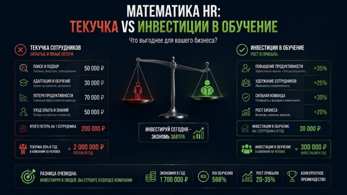 Математика HR: Текучка vs Инвестиции в обучение