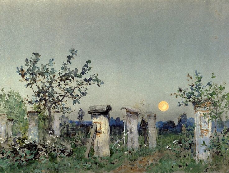 Исаак Левитан. Пасека. 1887. Государственный Русский музей, Санкт-Петербург