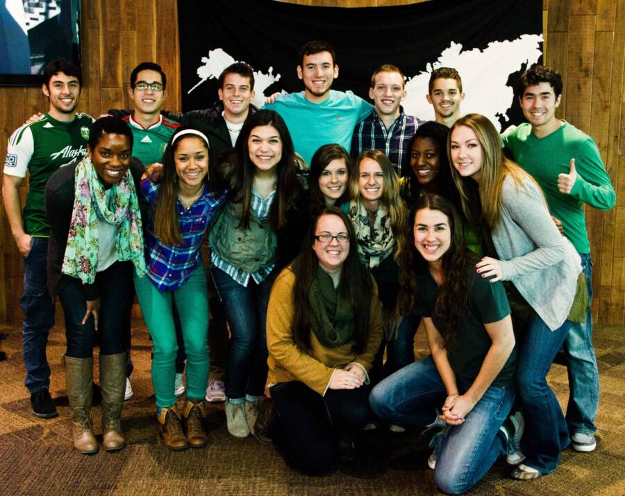 John Allen Chau (back right) with fellow missionaries, dubbed &ldquo;Team South Africa&rdquo; in his original post.