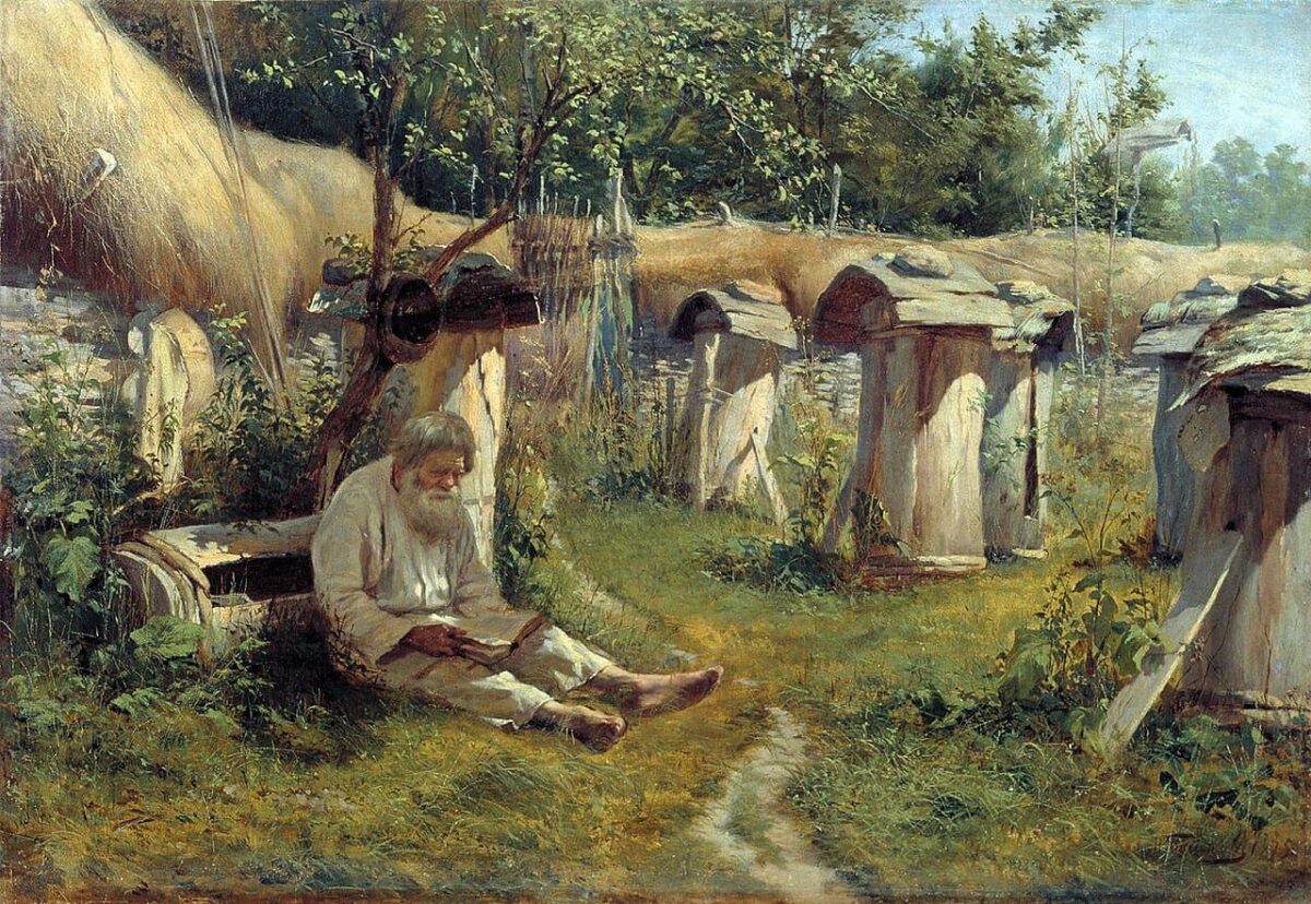 Николай Богатов. Пасечник. 1875. Государственная Третьяковская галерея
