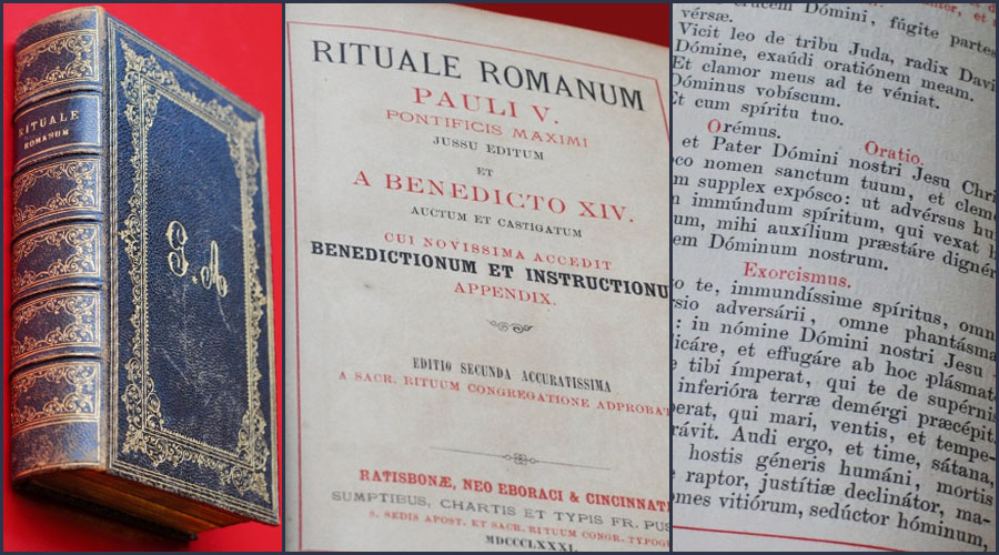 Страница Rituale Romanum 1614 года — официального обряда католического экзорцизма
