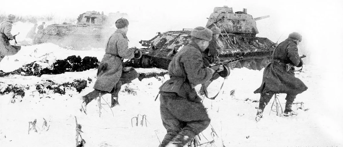 Советские бойцы зимой 1942 г восточный фронт