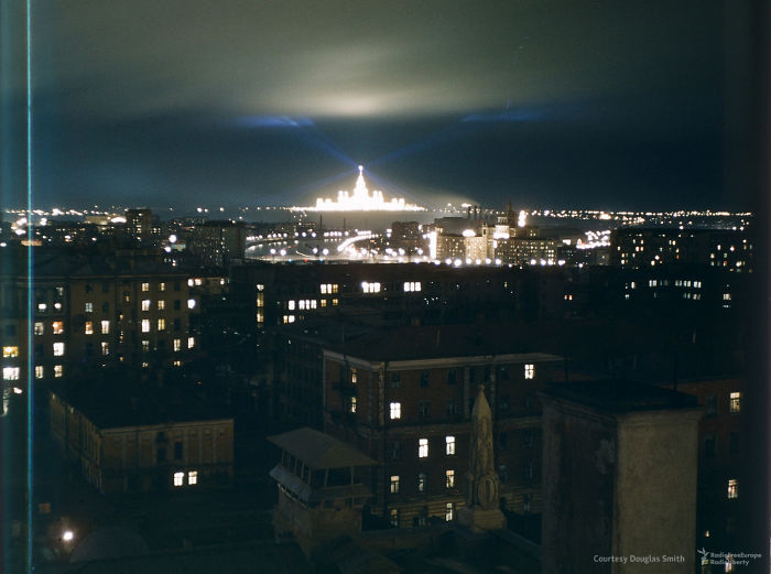 Ночная Москва, вид на МГУ, 1952&ndash;1954