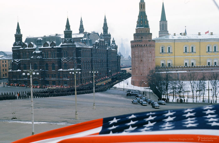 Похороны Сталина, 1953 год, снято из окна американского посольства