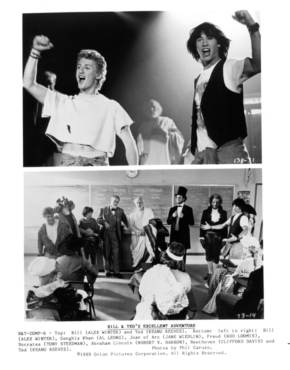 Киану Ривз в фильме Невероятные приключения Билла и Теда, 1989