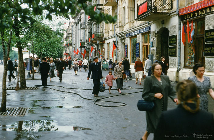 Улица в центре Киева, Украина, 1952&ndash;1954