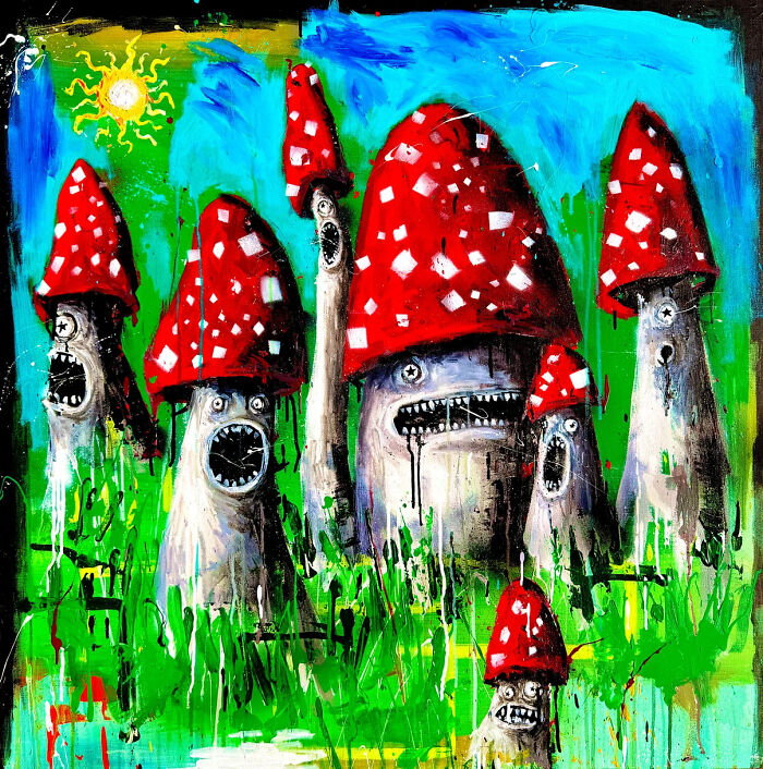 Картина Калеба Корбина Fungi &mdash; грибы