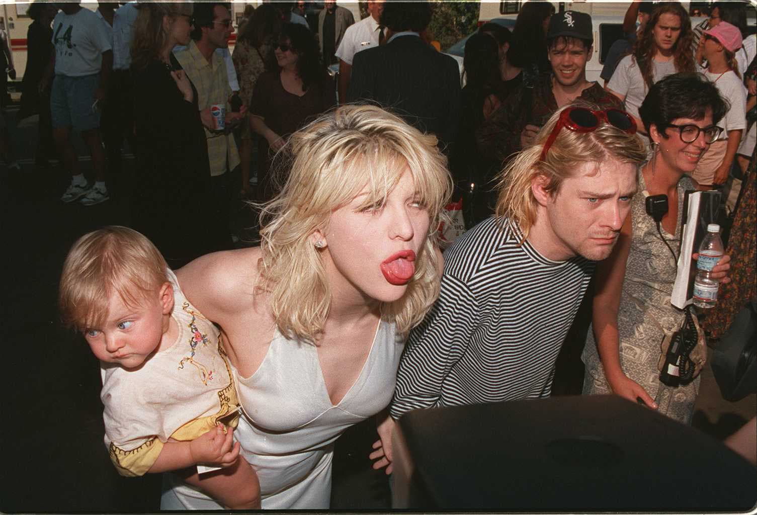 Курт Кобейн, Кортни Лав и Фрэнсис Бин Кобейн на MTV VMA 1993