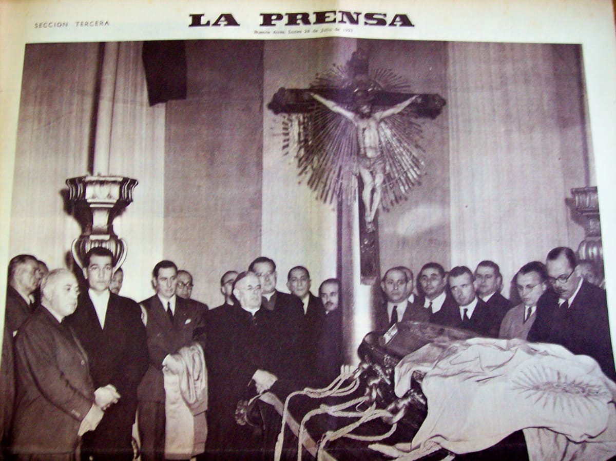 Прощание с Эвой Перон, архивный снимок 1952 года