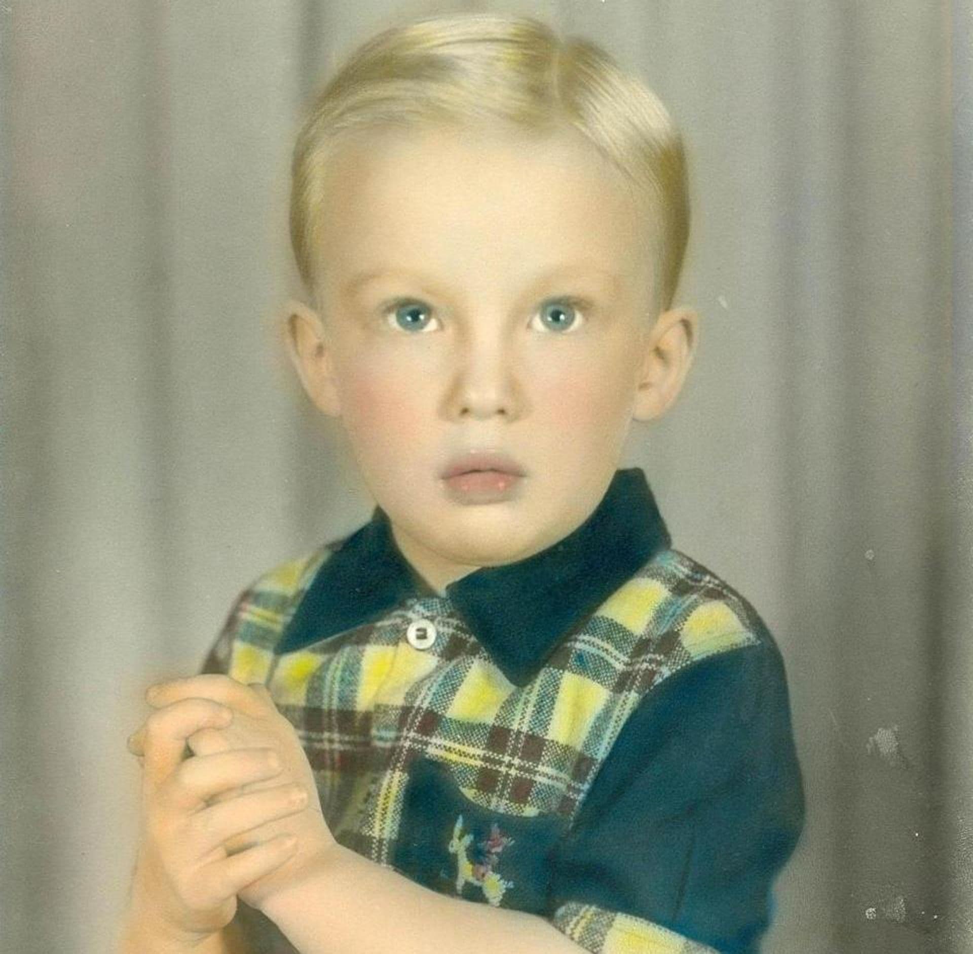 Маленький Дональд Трамп в детстве, США, 1951 год