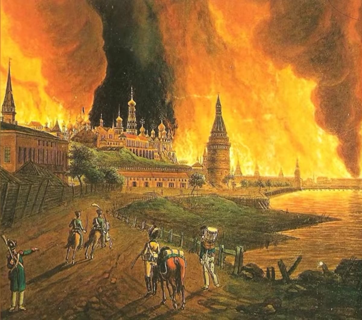 Bigpicture ru историческая картина с видом горящей москвы 1812 года