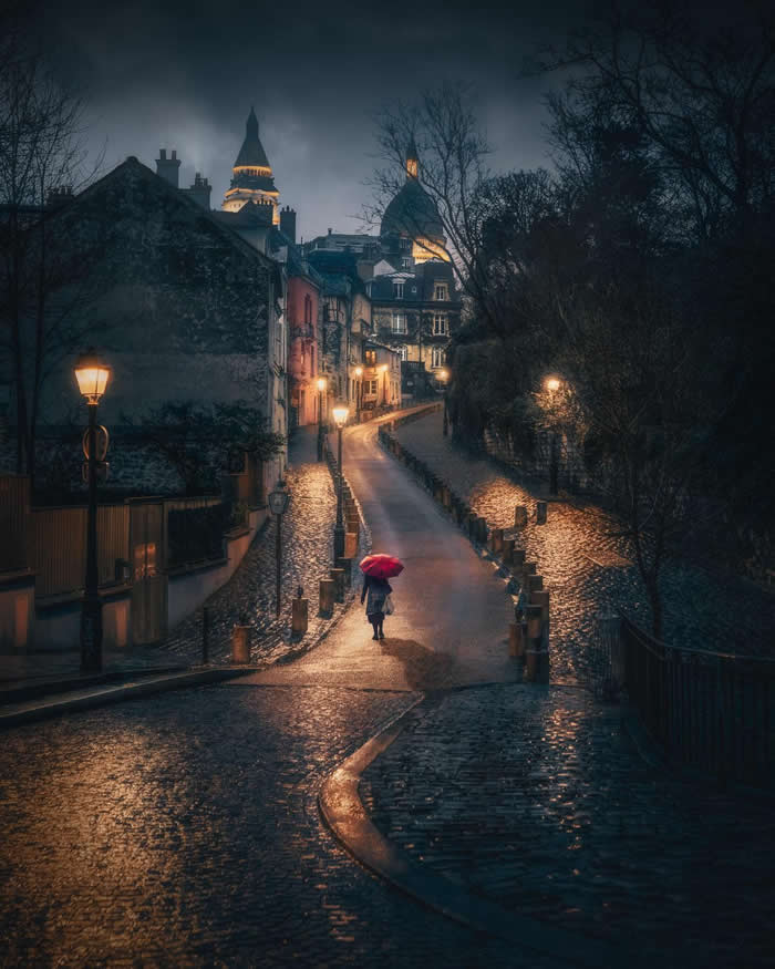 Уличная сцена в Париже
