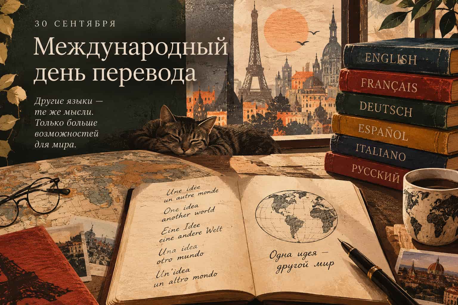 Открытка 30 сентября международный день перевода