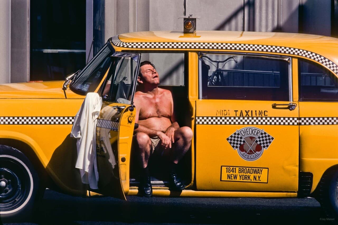 Таксист в Нью-Йорке, 1983 год. Фотограф Джей Мейзел