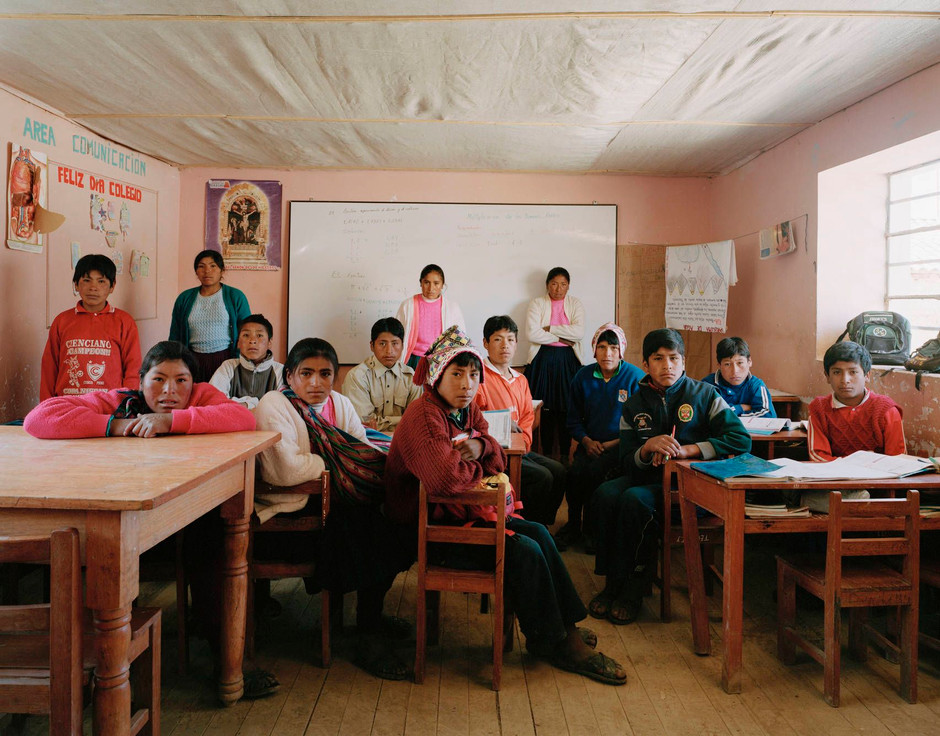 Класс школы Escolar Secundaria Tiracanchi в Андах, Перу