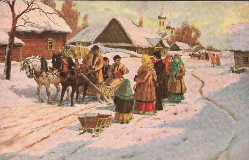 И. М. Львов. Праздничный день. Крестьяне гуляют в праздник