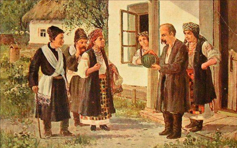 И. М. Львов. Отказ в сватовстве. Подношение арбуза. Малороссийский обычай