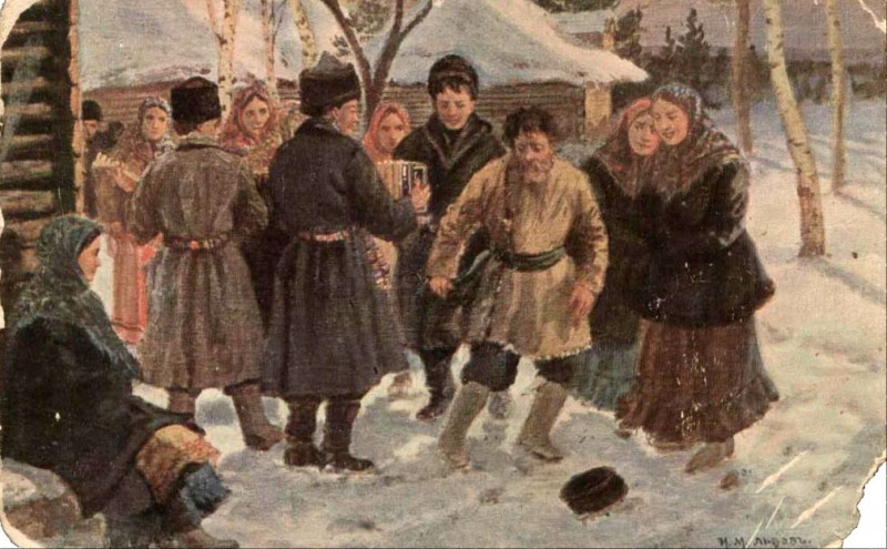 И. М. Львов. Подгулял. Пьяный крестьянин
