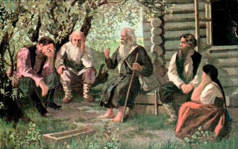 И. М. Львов. Странник. Пешеход-паломник на дороге