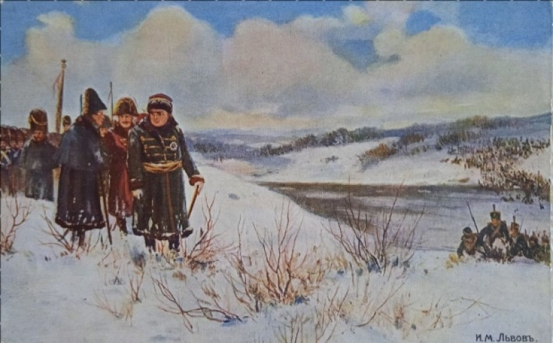 И. М. Львов. Наполеон при переправе у реки Березины. До 1917 года