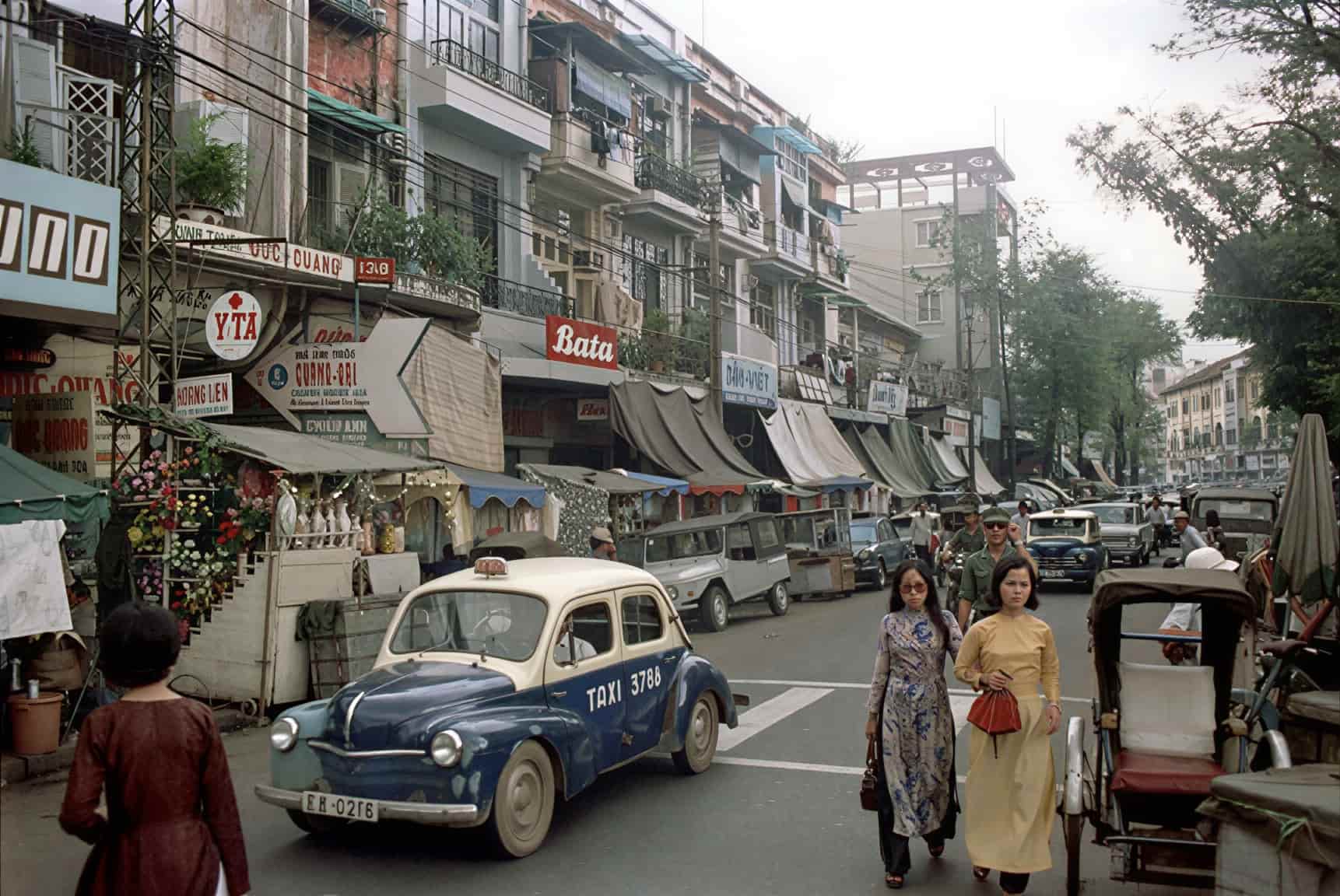 Уличная сцена в Сайгоне, Южный Вьетнам, 1973 год